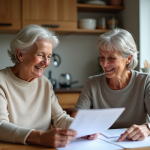 Aide à domicile : qui peut en bénéficier ? Les critères et démarches à connaître Femme aidante et dame souriantes dans la cuisine