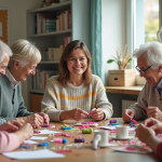 Devenir animatrice pour personnes âgées : les étapes à suivre pour réussir Femme en groupe lors d'un atelier créatif communautaire