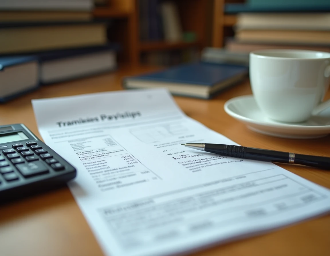 Bulletin de retraite complémentaire Agirc-Arrco et calculatrice sur un bureau, illustration de la revalorisation 2026