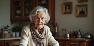 Reste à charge EHPAD : Qui le finance vraiment ? Femme senior lisant des documents dans une cuisine chaleureuse