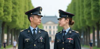 Service militaire obligatoire : Qui est concerné ? Jeunes soldats en uniforme lors d'une cérémonie officielle